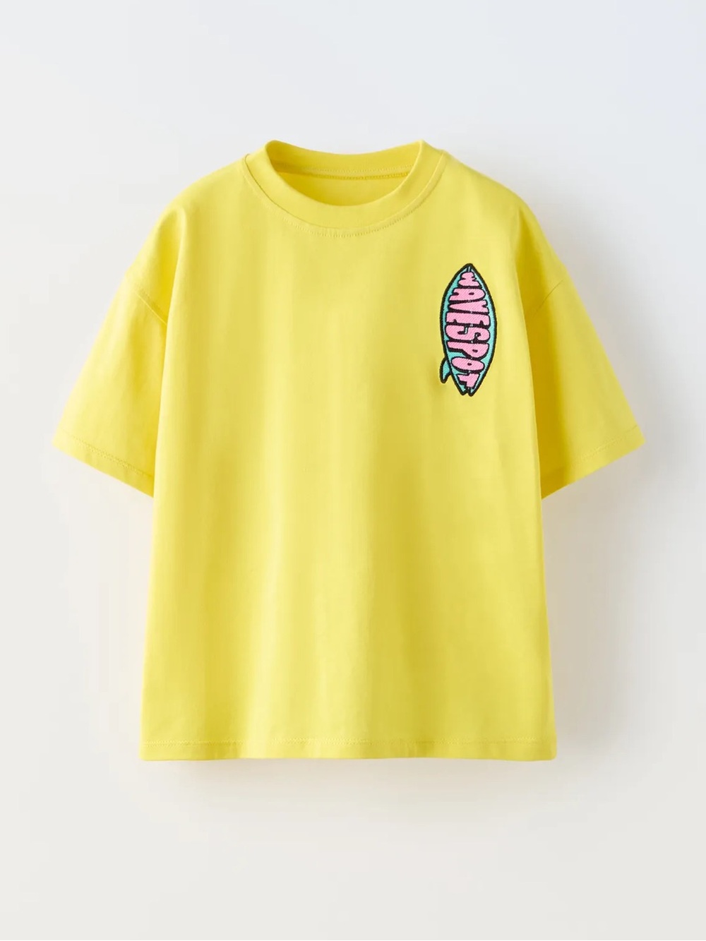 ZARA Boys Yellow Surf Graphic T-Shirt Size 8-9 (130cm) Summer Tee